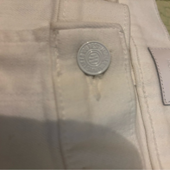 Mother 'The Mid Rise' White Dazzler Ankle Fray Denim Jean Size 31 New with tags - Picture 11 of 14